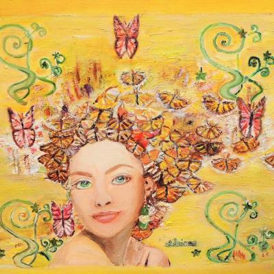 Adrienne Ferrando - La femme aux papillons
