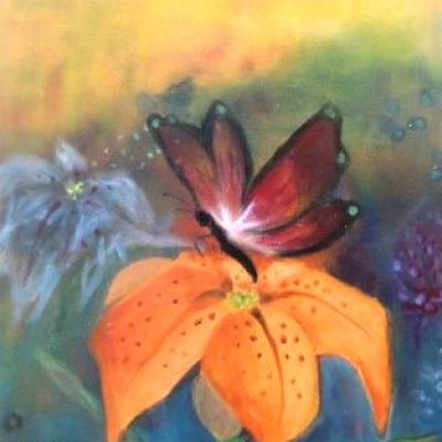 Martine Keita - la fleur et le papillon