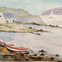 Marie-Josee Pellegrin - Au bord de l'eau - Aquarelle