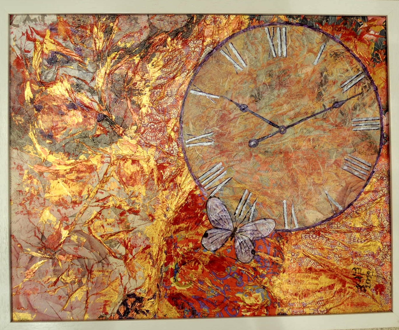 L'horloge (collage)